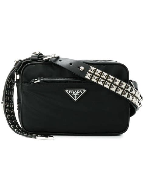 prada black bag strap|Prada bag with guitar strap.